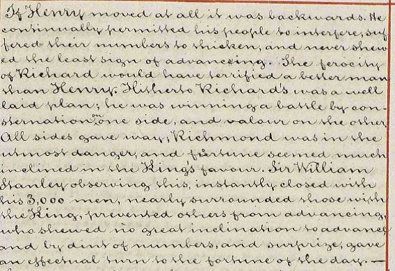 If Henry moved at all it was backwards