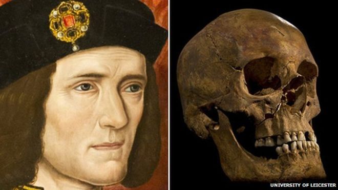 Richard III portrait and skeleton