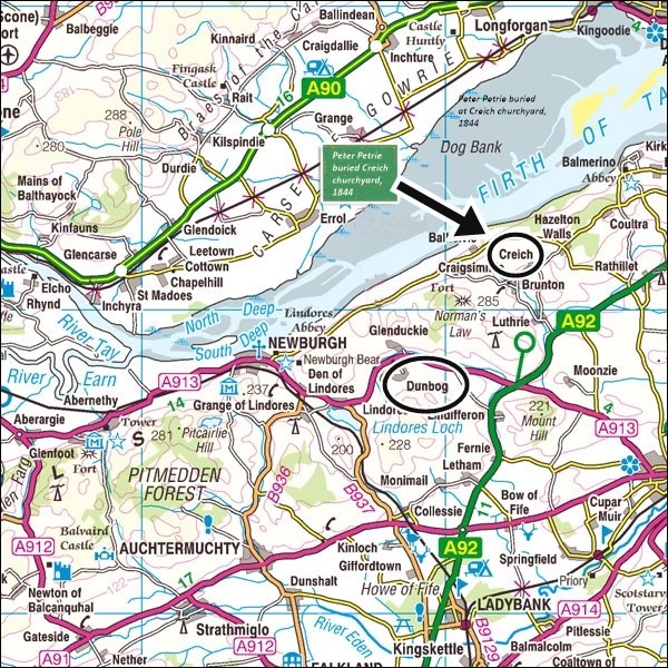 32 Map showing Dunbog and Creich