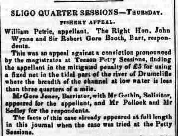 4.91 The Connaught Watchman, Oct 24, 1855 fishery appeal