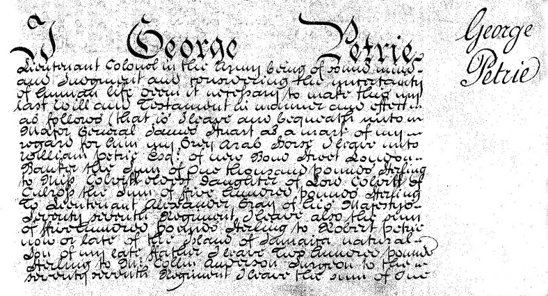 6 Section George Petrie WILL