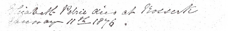 Petrie Family Bible page0003-crop ELIZABETH d 1876